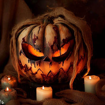 calabaza halloween rustico